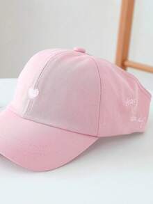 1顶女士爱心刺绣马尾辫开口棒球帽，夏季多功能遮阳帽 - 彩色 - 查看 7