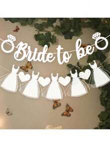 1組「Almost Bride」心形婚禮橫幅,新娘派對心形橫幅,單身女派對裝飾橫幅,婚禮新娘派對裝飾,訂婚派對裝飾,房間裝飾 - 多款 - 查看 7