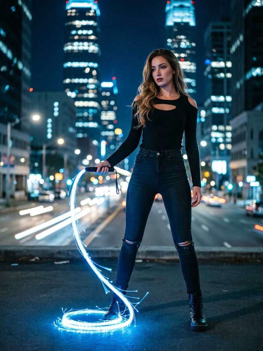 Rechargeable LED Fiber Optic Whip - Rotating Fiber Optic Whip, LED Illuminated Dance Whip, Carnival Toy, Pixel Whip Suitable For Dancing, Parties, Light Shows, Music Festivals, Fashion Shows, Electronic Music Festivals