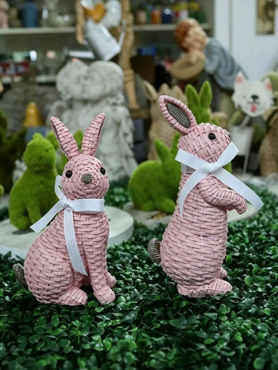 卡通兔子造型裝飾品，適用於臥室與客廳（購買前請留意尺寸）
