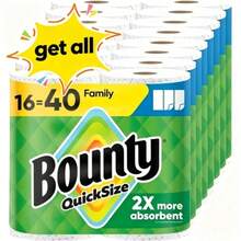 Bounty Paper Towels Select-A-Size White – 1 Mega Roll (164 Sheets/Roll), 2x More Absorbent, Quicker Picker Upper Vs. Leading Brand, Equals 4 Regular Rolls For Fewer Roll Changes - B - Xem 1