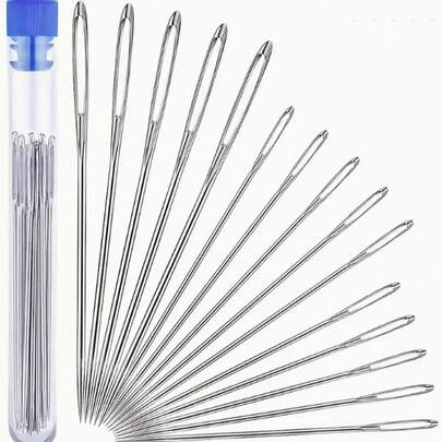 18pcs Big Eye Needle Set, New Household Hand Sewing Needles