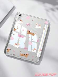 这款腊肠犬、领结和条纹图案的平板电脑保护套兼容 iPad Air 11 英寸 M3 2025 / M2 2024、Air 第五代 2022、Air8 2026（11/13 英寸）、(A16) 11 英寸第十一代 2025，也兼容三星 Galaxy Tab、Kindle Paperwhite 第十二代 2024。透明背壳，时尚图案保护套，具备自动睡眠和唤醒功能，气囊保护，无论是办公还是送礼都是绝佳选择。 - 彩色 - 查看 3