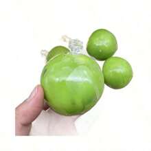 1Pc Handmade Green Grape Crunchy Squeeze Ball Slow Stress Relief Toy Wax Coated Squishy Fidget Ball - 綠色 - 查看 5