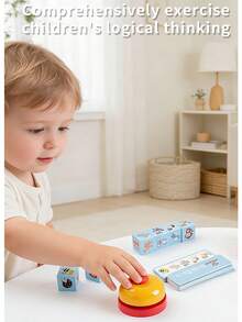 Kids Animal Shadow Matching Puzzle Toy Sorting & Stacking Blocks Parent-Child Desktop Game Early Educational Toy For Hand-Eye Coordination - Multicolor - View 3
