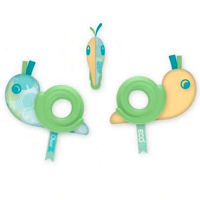 Chicco Baby Caracol Mordedor - Sonajeros y mordedores s que estimulan sentidos y coordinación. Materiales suaves, resistentes y libres de BPA. Diseños ergonómicos fáciles de agarrar por manos pequeñas. Ayudan a aliviar molestias de la dentición y calman al bebé. Ideales para juego interactivo, desarrollo motriz y entretenimiento .