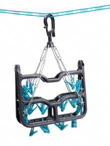 Tendedero Plegable - 32 Pinzas - Puedes Utilizarlo Para Prendas Delgadas Y Delicadas, Ropa Interior O Calcetines - Tiende Más Ropa En Un Menor Espacio – Soporta: 3 Kg Medidas 48 X 32 X 1.5 Cm – Betterware - B - Ver 2