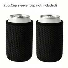 1 pezzo/2pcs Manicotto in neoprene goffrato da 12oz per bicchiere di cola, raffreddatore per lattine di birra da 330ml, accessorio protettivo anti-scottatura per bicchieri, uso duale caldo & freddo, adatto per attività quotidiane, forniture per feste, articoli essenziali per le vacanze, matrimoni, raduni, riutilizzabile per escursioni, all'aperto, campeggio, sport e altro ancora - Multicolore - Visualizzare 15