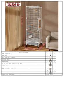 Multi-Layer Bird Cage With Rollers And Removable Tray, Suitable For Tiger Parrots/Cockatiel, Small Bird Cage With Side Door For Easy Cleaning - Assembly Type - View 13