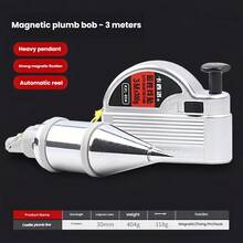 3m Flexible Magnetic Plumb Line, Adjustable, Suitable For Building, Home Decor And Precision Level Measurement, Gift For Father's Day - 3M - View 7