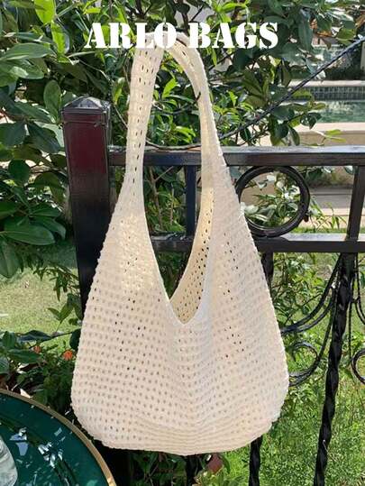 Această geantă de umăr din material țesut alb pur se mândrește cu o capacitate mare, material respirabil și ușor și un design casual croșetat ajurat, fiind perfectă pentru studenți, tinere femei și pasionații de vacanțe. Ideală pentru vacanțe la plajă, excursii la mare, cumpărături zilnice, plimbări relaxante și activități în aer liber.