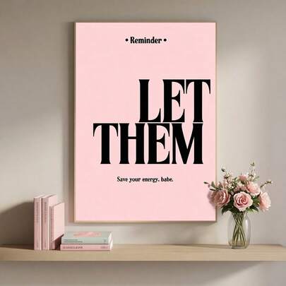 1pc Motivational Quote Poster, Inspirational Saying Canvas Print, Vintage Wall Art, Modern Artwork Wall Painting, Suitable For Gift, Home And Dorm Decoration