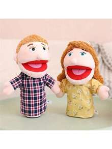 Plush Hand Puppets Dolls Toys For Family Theater Performance, Movable Mouth - Multicolor - View 5