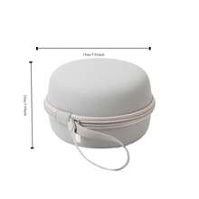 Funda de almohada de espuma viscoelástica EVA tipo U, rígida y portátil, caja de almacenamiento redonda para almohada de espuma viscoelástica, bolsa de viaje para camping. - Gris-Grande - Ver 7