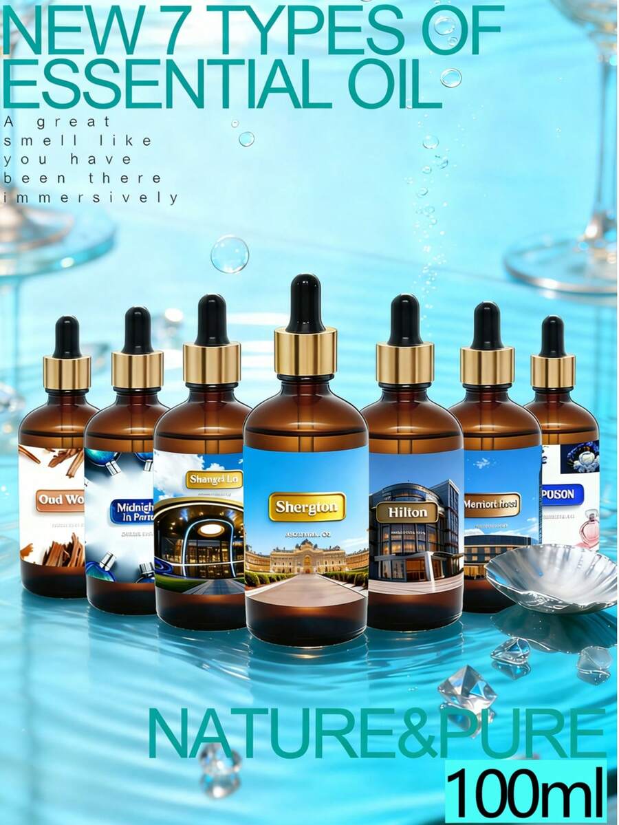100ml Fragrance Essential Oil, Aroma Diffuser Refill Liquid, Suitable For Humidifier, Car Diffuser, Sachet, Fragrance Sheets, Laundry Fragrance, Laundry Detergent, Odor Eliminator, Fragrance Oil