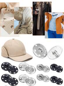 50 chiếc khuy bấm may 10mm, khuy bấm kim loại, thích hợp cho vest, áo khoác, quần jean, áo sơ mi, tự làm đồ thủ công, túi xách, ví, phụ kiện may vá, đồ thủ công mỹ nghệ, túi xách, quần áo. - đen - Xem 2