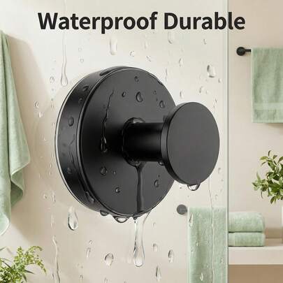 Ensemble de crochets à ventouse pour salle de bain, crochets muraux, crochets de suspension pour salle de bain/porte, adhésif puissant sans perçage requis, imperméable et durable, convient pour fenêtres/miroirs de salle de bain/décoration de couronne, peut accrocher serviettes, éponges de bain, peignoirs, vêtements, accessoires de salle de bain
