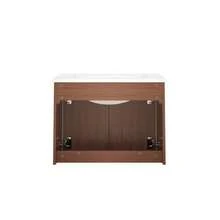 60cm Bathroom Cabinet In Reddish-Brown. Ample Storage Space: 2 Soft-Close Doors. - Brown - View 8