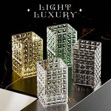 1/2/4pcs Minimalist Transparent Rectangular Multi-Compartment Large Capacity Cosmetic Storage Box, Suitable For Bathroom, Bedroom, Dorm And Office, Mother's Day Gift - Multicolor - View 1