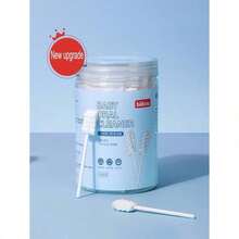 30pcs Individually Wrapped Disposable Gauze Material Wave Brush Head, Used As A Tool For Cleaning Baby's Tongue Coating And Oral Hygiene - A - 查看 1