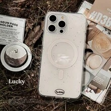 Funda magnética de 2 capas GUCADI, Puntos blancos de coco + Huevo de coco, Soporte magnético compatible con iPhone 16/17, Aplicable a 15 Pro Max, 12/13, Estilo de vacaciones de verano, Lindo, Personalizado, Original, Dulce, Geométrico, Fresco, Nicho, Estilo Ins - Blanco - Ver 1
