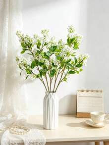 1PC Artificial Thousand Mile Fragrance Bouquet, Suitable For Home Decoration, Weddings, Bridal Bouquet Decoration, Valentine's Day, Gifts, Birthdays, Graduation Ceremonies - White - View 1