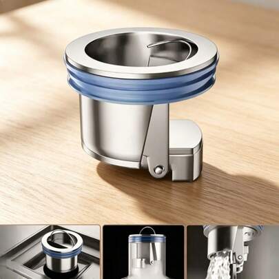 Household Drain Deodorizer Cartridge, Toilet & Shower Copper Floor Drain Core, Anti-Odor & Anti-Insect Device, Spring-Loaded Self-Sealing Core, Bathroom Accessories, Shower Drain Core, Prevent Hair Clogging, IJTX