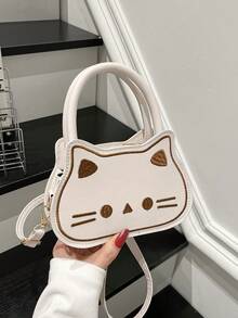 1pc This Cute And Sweet Cartoon Kitten Mini Handbag Is A Unique Design Suitable For Various Occasions. Versatile And Easy To Use, It'S Perfect For Outdoor Activities, Playtime, Commuting, And More, Making It A Perfect Gift For Teenagers. - Multicolor - View 13