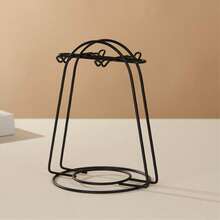 Gancho para taza minimalista, estante plegable de hierro para taza y platillo, diseño de nicho negro/dorado estante plegable para 6 tazas - Multicolor - Ver 12