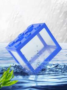 1pc Mini Small Building Block Betta Fish Tank, Transparent Desktop Landscape Aquarium, Creative Betta Fish Box, Small Fish Tank For Small Fish, Shrimp And Turtle, High Transparency Goldfish Bowl, Desktop Micro Landscape Aquarium, Office Turtle Tank, Fish Tank - Multicolor - View 6