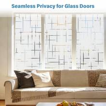 Static Cling Frosted Window Film Cross Pattern Privacy UV Block Home Office - 1PC - View 4