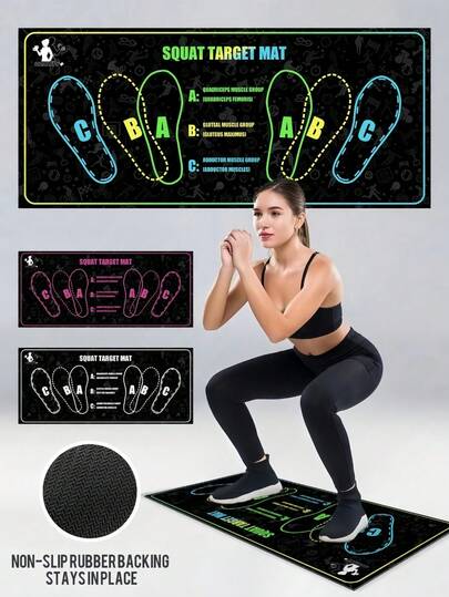 1 pieza Esterilla de entrenamiento multifuncional, Almohadilla para sentadillas profundas para gimnasio en casa, Equipo de entrenamiento para principiantes, Almohadilla de asistencia para muslos y glúteos, Esterilla antideslizante y a prueba de sonido, Esterilla de entrenamiento protectora resistente a la suciedad, Adecuada para hombres y mujeres, Esencial para el gimnasio y los entrenamientos en casa