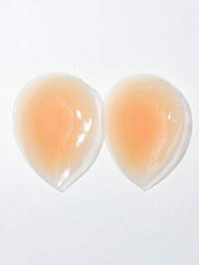 2pcs Women Silicone Hip Pads, Soft & Comfortable, Reusable 3-4 Times, Suitable For Runway, Body Shaping - Khaki - View 10