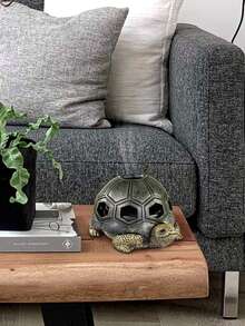 Cenicero de tortuga, cenicero de resina con diseño de animal para decoración de oficina y hogar, accesorio de escritorio, cenicero para uso en el hogar y al aire libre - Talla única - Ver 5