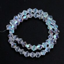 1串3-8毫米奥地利水晶玻璃珠，非常适合DIY珠宝、手链、项链和工艺品制作，项链制作，DIY珠宝制作，精致小巧的珠子，高品质玻璃，精湛工艺，串珠材料，珠宝珠子，DIY爱好者，串珠工匠 - 透明款式 - 查看 12