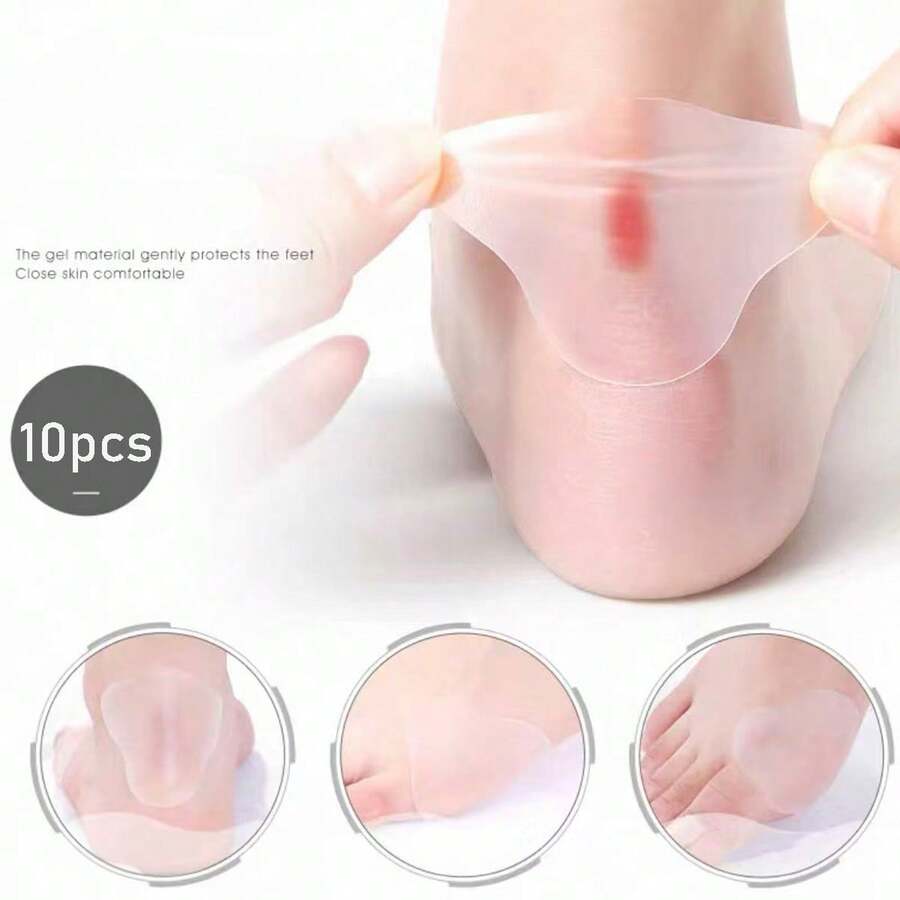10 miếng bảo vệ gót chân bằng gel: Miếng dán chống phồng rộp cho lót giày, miếng dán giày, giảm đau và bảo vệ bàn chân, đệm chống trượt. Thích hợp cho hoạt động ngoài trời, thể thao, du lịch, gia đình, văn phòng, trường học. - Trong sáng - Xem 1