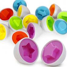 Toddler Toys - Color Matching Egg Set - Educational Color, Shape And Classification Cognitive Skills - Puzzle Toy Suitable For Boys And Girls Babies, Easter Basket Gift - Yellow - View 6