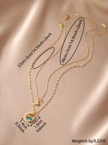 2 piezas Collares colgantes de ballena azul de verano fresco, versátiles y de moda, unisex, adecuados para uso diario u ocasiones especiales - Multicolor - Ver 4