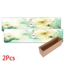 1个花卉图案水龙头套，耐用涤纶材质，快干易清洁，适用于厨房和浴室，安装简便，家居装饰，礼品，浴室地垫，耐用水龙头套，水龙头配件 - 彩色 - 查看 13