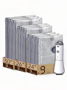 Travel Space Saving Vacuum Storage Bags, 3 Sizes Thick Leak-Proof Reusable Clothes Quilt Compression Bags, Dust Moisture Proof Wardrobe Luggage Organizer - 查看 17