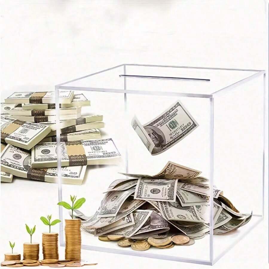 Cajas de dinero - blanco transparente - Ver 1