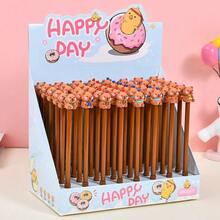 1/5pcs Creative Water Vole Themed Black Ballpoint Pen 0.5mm, Cute Quick-Drying Pen, Office & Writing Supplies, Suitable For School, Classroom Rewards, Holiday Gifts, High-Quality Gift Pen (Set With Refill) - A - View 3