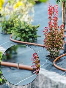 50pcs Heavy-Duty Galvanized Metal Garden Staples - Ideal For Barrier Fabric, Ground Coverings, Fence Anchoring & Artificial Grass Installation, With Durable Green-Coated Weeding Tool - Garden U-shaped Ground Stakes - View 7