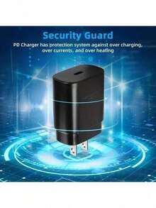شاحن حائطي ثنائي المنفذ فائق السرعة (110-127 فولت) - منفذ USB-A واحد + منفذ USB-C واحد ، متوافق مع iPhone 17/16/15/14/13/12/11 ، متوافق مع سلسلة Galaxy S26/S25/S24/S23 ، هدية عيد الفصح المثالية للاستخدام المنزلي والمكتبي والسفر - مشاهدة 4