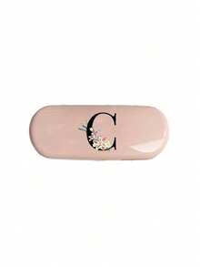 Hard Eyeglass Case With A-Z Letter & Pink Daisy Flower Print, Portable Protective Eyewear Case, Waterproof Dustproof Glasses Storage Box, Suitable For Students Daily Use, Mother's Day Gift, Fits Regular Glasses And Fashion Glasses - Multicolor - View 18
