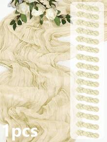 Sage Green Cheesecloth Table Runner 120 Inch Boho Gauze Table Runners, Rustic Sheer Cheese Cloth Table Runners For Wedding, Baby Shower, Birthday Party, Home Decor - Multicolor - View 30
