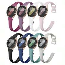 Bộ 8 dây đeo mỏng tương thích với Samsung Galaxy Watch 7 6 5 4 40mm 44mm, Active 2 40mm 44mm, Galaxy Watch FE, Galaxy Watch 4/6 Classic, Galaxy Watch 5 Pro, dây đeo silicon mềm 20mm dành cho nam và nữ - Galaxy Watch 3/4/56-20mm - Xem 8