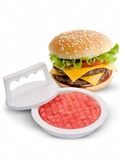 1 pieza Molde antiadherente para hamburguesas, apto para hacer hamburguesas rellenas, mini hamburguesas y carnes a la parrilla, molde ideal para hacer hamburguesas, prensa para hamburguesas, molde para galletas, prensa para hamburguesas a la parrilla