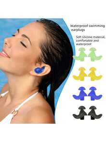 Silicone Swimming Ear Plugs, Waterproof Reusable Earplugs For Adults Kids, Soft Comfortable Fit Ear Protection For Swimming, Showering, Surfing, Water Sports, Prevent Water Entry - Multicolor - View 4