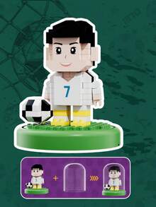 FIFA 足球主题人偶，含奖杯积木，球迷装备桌面摆件，带防尘罩的足球人偶+奖杯足球造型，适合球迷收藏、观赛派对、桌面氛围装饰。 - 彩色 - 查看 20